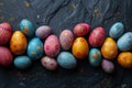 Happy easter snapdragons Eggs Grace Basket. White cross Bunny springtime tranquility. Easter pattern background wallpaper Royalty Free Stock Photo