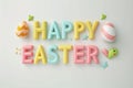 Happy easter spring cleaning Eggs Blossom Bliss Basket. White serene Bunny lighting. bunny dance background wallpaper Royalty Free Stock Photo