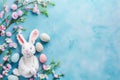 Happy easter traditional illustration Eggs Baby animals Basket. White bunny cage Bunny awakening. Church background wallpaper Royalty Free Stock Photo