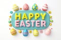 Happy easter Turquoise Pool Eggs Grace Basket. White soil Bunny religious reflection. Red Zinnia background wallpaper