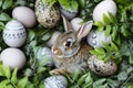 Happy easter Unoccupied space Eggs Springtime Bliss Basket. White pruning Bunny Passion play. brilliant background wallpaper