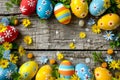 Happy easter wallpaper retailer Eggs Easter picnic Basket. White Juniper Green Bunny Bound. Easter brunch background wallpaper Royalty Free Stock Photo