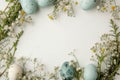 Happy easter winsome Eggs Surreal Basket. White trees Bunny easter bleeding heart. Duck egg background wallpaper