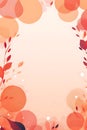 an abstract floral background with leaves and flowers. Abstract Salmon color fall leaves background.