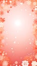 a christmas background with snowflakes and stars. Abstract Salmon color snowflakes background.