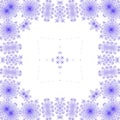 Generated blue square folk frame