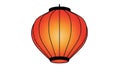 Vibrant Red Chinese Lantern with Gradient Illumination Royalty Free Stock Photo