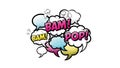 BAM! POP! Comic Book Sound Effect Bubbles Royalty Free Stock Photo