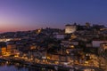 Cityscape of Porto at sunset, Portugal. Panoramic view. Royalty Free Stock Photo
