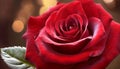 Beautiful red rose flower, closeup Royalty Free Stock Photo