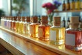 oil fragrances glass bottles wooden stopper