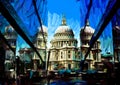 A impressionist style painting of St Pauls Cathedral London