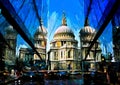 A impressionist style painting of St Pauls Cathedral London