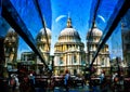 A impressionist style painting of St Pauls Cathedral London