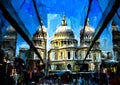 A impressionist style painting of St Pauls Cathedral London