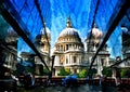 A impressionist style painting of St Pauls Cathedral London