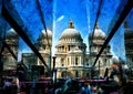 A impressionist style painting of St Pauls Cathedral London