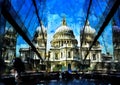 A impressionist style painting of St Pauls Cathedral London