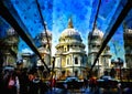 A impressionist style painting of St Pauls Cathedral London