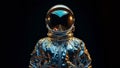 futuristic astronaut fashion symmetrical view