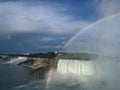 Rainbow over the Niagara Falls. Royalty Free Stock Photo