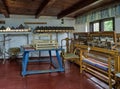 weavers\' houses -local linen products and souvenirs from chelmsko slaskie Royalty Free Stock Photo
