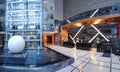 Modern interior of Pullman Istanbul hotel Royalty Free Stock Photo