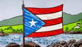 Flag of Puerto Rico Royalty Free Stock Photo