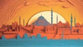 Istanbul silhouette. Istanbul city silhouette on a white background