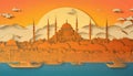 Istanbul silhouette. Istanbul city silhouette on a white background