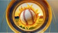 Flaming Baseball Illustration Royalty Free Stock Photo
