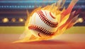 Flaming Baseball Illustration Royalty Free Stock Photo
