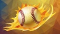 Flaming Baseball Illustration Royalty Free Stock Photo
