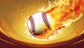 Flaming Baseball Illustration Royalty Free Stock Photo