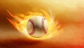 Flaming Baseball Illustration Royalty Free Stock Photo