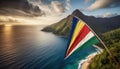 Flag of the Seychelles - Indian Ocean Royalty Free Stock Photo