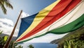 Flag of the Seychelles - Indian Ocean Royalty Free Stock Photo