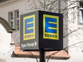 Edeka Rigaer Passage Sign of the Supermarket in Berlin Royalty Free Stock Photo