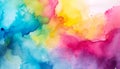 Background made of bold rainbow colored watercolor paints Royalty Free Stock Photo