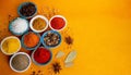 Spices used in Cooking - Space for text Royalty Free Stock Photo