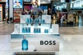 Hugo Boss fragrance on display in Duty Free cosmetic department