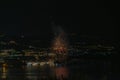 Firework display over Sorrenti, Italy October 2023 Royalty Free Stock Photo