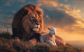 The Lion and the Lamb: Symbol of Christian Hope and Jewish Messianic Expectation, Embodying Peace and Restoration