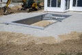 Inground Swimming Pool Cnstruction, House Home Royalty Free Stock Photo