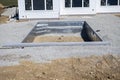 Inground Swimming Pool Cnstruction, House Home Royalty Free Stock Photo
