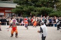 Heian Jingu Shrine Setsubun festival. Kyoto, Japan. Royalty Free Stock Photo