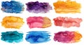 vibrant watercolor banners collection isolated on white