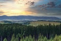 view of the chelmsko slaskie and the krzeszow valley Royalty Free Stock Photo