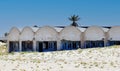 Ruin of an abandoned beach bar