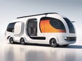 Futuristic Autonomous Electric Camper Van Concept.